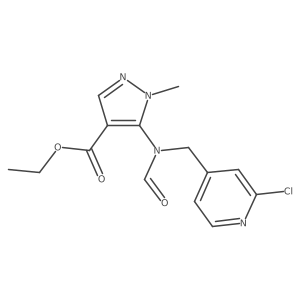 5-[[(2-Chloro-4-pyridinyl)methyl]formylamino]-1-methyl-1H-pyrazole-4-carboxylic acid ethyl ester Structure