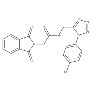 N-((1-(4-chlorophenyl)-1H-tetrazol-5-yl)methyl)-2-(1,3-dioxoisoindolin-2-yl)acetamide Structure