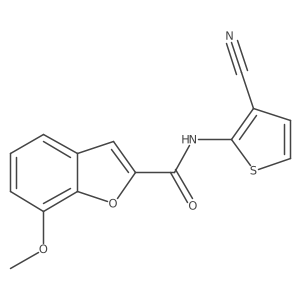 N-(3-cyanothiophen-2-yl)-7-methoxybenzofuran-2-carboxamide Structure