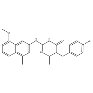 5-[(4-Chlorophenyl)methyl]-2-[(8-methoxy-4-methylquinazolin-2-yl)amino]-6-methyl-1,3-diazinan-4-one结构式