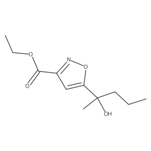 Ethyl 5-(1-hydroxy-1-methylbutyl)isoxazole-3-carboxylate结构式