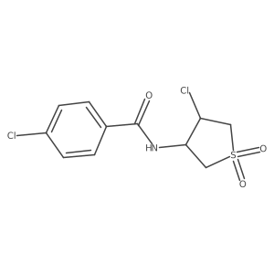 4-chloro-N-(4-chloro-1,1-dioxidotetrahydrothiophen-3-yl)benzamide Structure