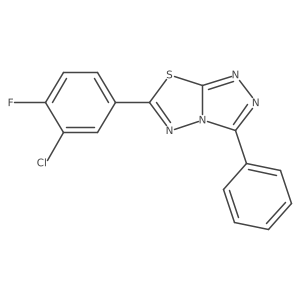 6-(3-Chloro-4-fluorophenyl)-3-phenyl[1,2,4]triazolo[3,4-b][1,3,4]thiadiazole Structure