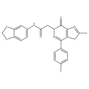 N-(benzo[d][1,3]dioxol-5-yl)-2-(7-(4-fluorophenyl)-2-methyl-4-oxothiazolo[4,5-d]pyridazin-5(4H)-yl)acetamide Structure