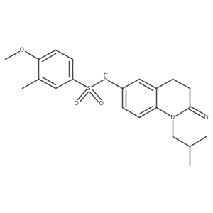 N-(1-isobutyl-2-oxo-1,2,3,4-tetrahydroquinolin-6-yl)-4-methoxy-3-methylbenzenesulfonamide Structure