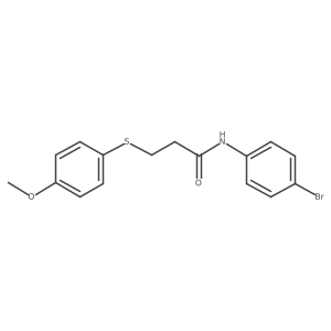 N-(4-bromophenyl)-3-((4-methoxyphenyl)thio)propanamide Structure
