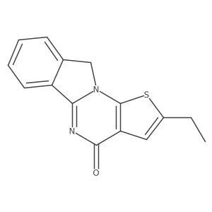 2-ethylthieno[3',2':5,6]pyrimido[2,1-a]isoindol-4(10H)-one结构式