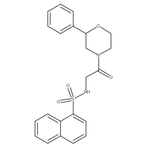 N-(2-oxo-2-(2-phenylmorpholino)ethyl)naphthalene-1-sulfonamide Structure