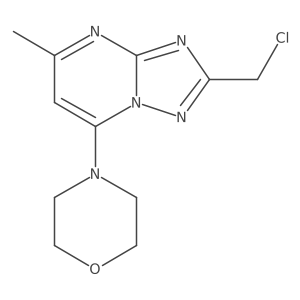 4-[2-(Chloromethyl)-5-methyl-[1,2,4]triazolo[1,5-a]pyrimidin-7-yl]morpholine结构式