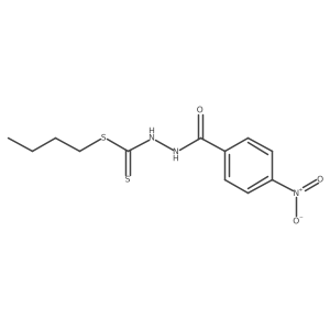 Butyl 3-(p-nitrobenzoyl)-dithiocarbazate Structure