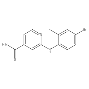 2-[(4-Bromo-2-methylphenyl)amino]-4-pyridinecarbothioamide结构式