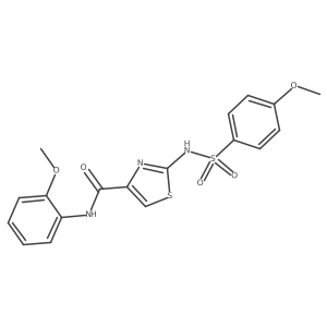 N-(2-methoxyphenyl)-2-(4-methoxyphenylsulfonamido)thiazole-4-carboxamide结构式