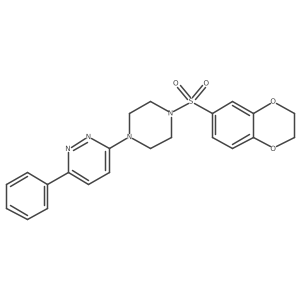 3-(4-((2,3-Dihydrobenzo[b][1,4]dioxin-6-yl)sulfonyl)piperazin-1-yl)-6-phenylpyridazine Structure