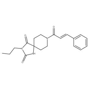 8-Cinnamoyl-3-propyl-1,3,8-triazaspiro[4.5]decane-2,4-dione结构式
