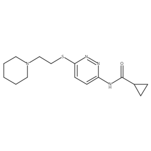 N-(6-{[2-(piperidin-1-yl)ethyl]sulfanyl}pyridazin-3-yl)cyclopropanecarboxamide Structure