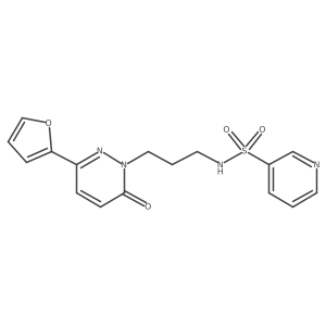 N-{3-[3-(furan-2-yl)-6-oxo-1,6-dihydropyridazin-1-yl]propyl}pyridine-3-sulfonamide结构式