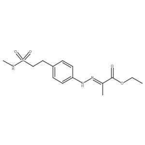 ethyl (Z)-2-(2-(4-(2-(N-methylsulfamoyl)ethyl)phenyl)hydrazono)propanoate Structure