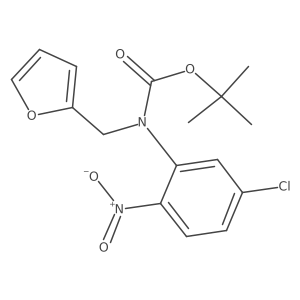 1,1-Dimethylethyl N-(5-chloro-2-nitrophenyl)-N-(2-furanylmethyl)carbamate结构式
