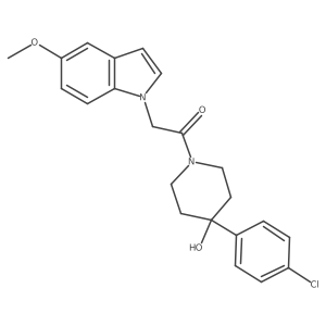 4-(4-chlorophenyl)-1-[(5-methoxy-1H-indol-1-yl)acetyl]-4-piperidinol结构式