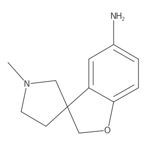 1a(2)-Methylspiro[benzofuran-3(2H),3a(2)-pyrrolidin]-5-amine结构式