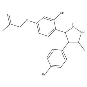2-[4-(4-Bromophenyl)-5-methylpyrazolidin-3-yl]-5-(2-methylprop-2-enoxy)phenol Structure
