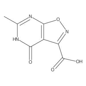 6-methyl-4-oxo-4H,5H-[1,2]oxazolo[5,4-d]pyrimidine-3-carboxylic acid结构式