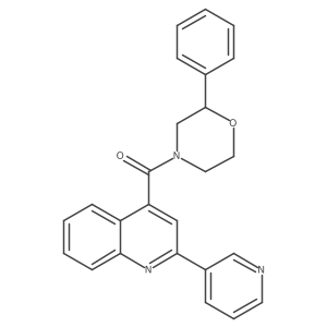 (2-Phenylmorpholin-4-yl)[2-(pyridin-3-yl)quinolin-4-yl]methanone Structure