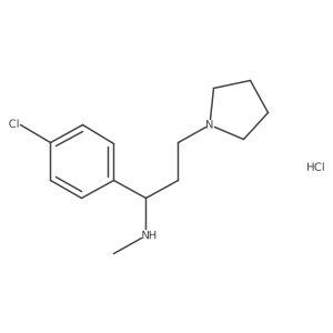 1-(4-Chlorophenyl)-N-methyl-3-(pyrrolidin-1-yl)propan-1-amine hydrochloride结构式