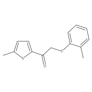 1-(5-Methylthiophen-2-yl)-2-(o-tolylthio)ethan-1-one Structure
