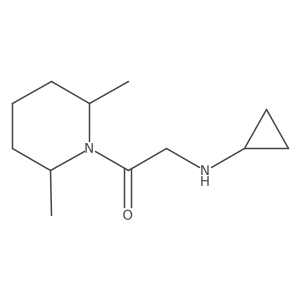 2-(Cyclopropylamino)-1-(2,6-dimethylpiperidin-1-yl)ethanone结构式
