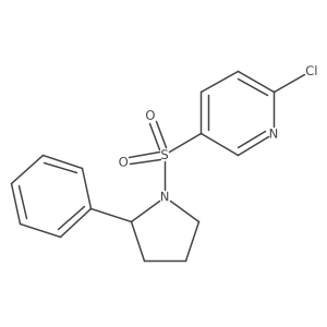 2-Chloro-5-[(2-phenylpyrrolidin-1-yl)sulfonyl]pyridine Structure