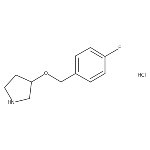 3-[(4-Fluorobenzyl)oxy]pyrrolidine hydrochloride结构式