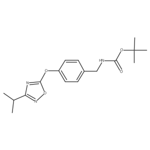 1,1-Dimethylethyl N-[[4-[[3-(1-methylethyl)-1,2,4-oxadiazol-5-yl]oxy]phenyl]methyl]carbamate结构式
