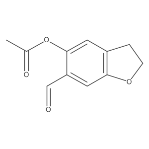 (6-Formyl-2,3-dihydro-1-benzofuran-5-yl) acetate结构式