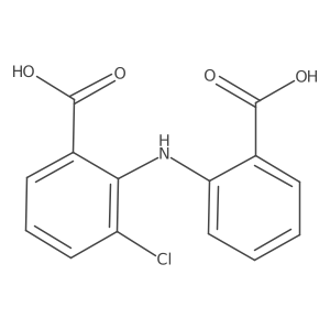 2-(2-Carboxyphenylamino)-3-chlorobenzoic acid Structure