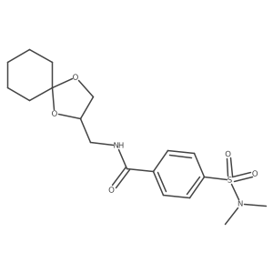 N-(1,4-dioxaspiro[4.5]decan-2-ylmethyl)-4-(N,N-dimethylsulfamoyl)benzamide Structure