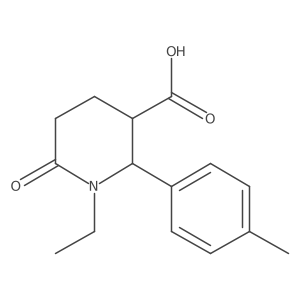 (2R,3R)-1-Ethyl-6-oxo-2-p-tolyl-piperidine-3-carboxylic acid Structure