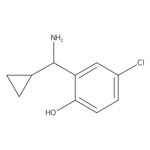 (S)-2-(Amino(cyclopropyl)methyl)-4-chlorophenol结构式