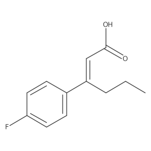 (2E)-3-(4-fluorophenyl)hex-2-enoic acid Structure