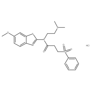 N-(2-(dimethylamino)ethyl)-N-(6-methoxybenzo[d]thiazol-2-yl)-3-(phenylsulfonyl)propanamide hydrochloride结构式