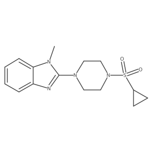 2-(4-(cyclopropylsulfonyl)piperazin-1-yl)-1-methyl-1H-benzo[d]imidazole结构式