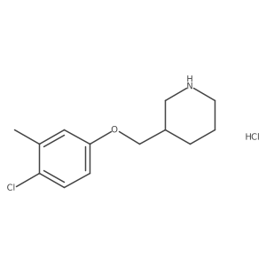 4-Chloro-3-methylphenyl 3-piperidinylmethyl ether hydrochloride结构式
