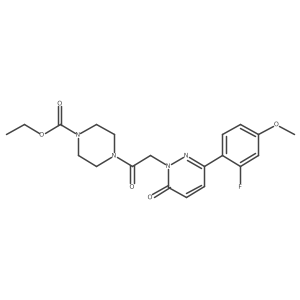 ethyl 4-{[3-(2-fluoro-4-methoxyphenyl)-6-oxopyridazin-1(6H)-yl]acetyl}piperazine-1-carboxylate Structure