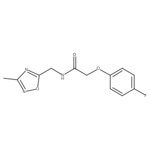 2-(4-fluorophenoxy)-N-[(3-methyl-1,2,4-oxadiazol-5-yl)methyl]acetamide结构式