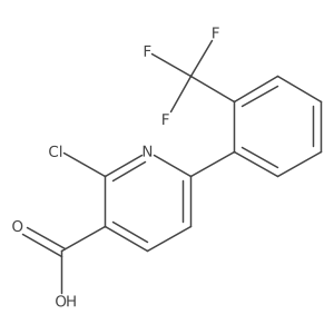2-Chloro-6-(2-(trifluoromethyl)phenyl)nicotinic acid Structure