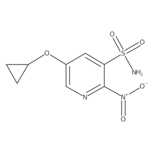 5-Cyclopropoxy-2-nitropyridine-3-sulfonamide结构式