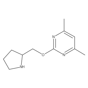4,6-Dimethyl-2-[(pyrrolidin-2-yl)methoxy]pyrimidine Structure