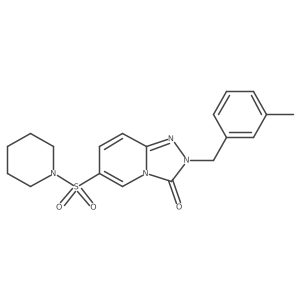 2-[(3-methylphenyl)methyl]-6-(piperidine-1-sulfonyl)-2H,3H-[1,2,4]triazolo[4,3-a]pyridin-3-one Structure
