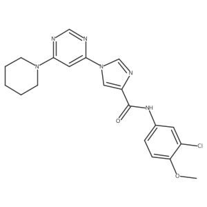 N-(3-chloro-4-methoxyphenyl)-1-[6-(piperidin-1-yl)pyrimidin-4-yl]-1H-imidazole-4-carboxamide结构式