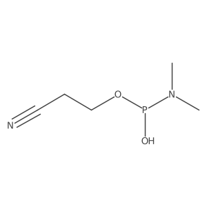 (2-Cyanoethoxy)(dimethylamino)phosphinous acid Structure